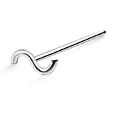 S Silver Straight Nose Stud NSKA-381